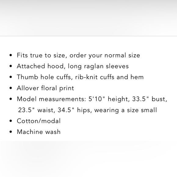 Pam & Gela Floral Print Hooded Sweatshirt size P / XS - Picture 5 of 11